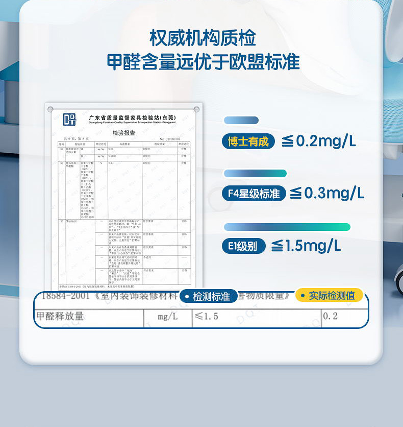 博士12001電動(dòng)學(xué)習(xí)桌，甲醛含量?jī)?yōu)于標(biāo)準(zhǔn)